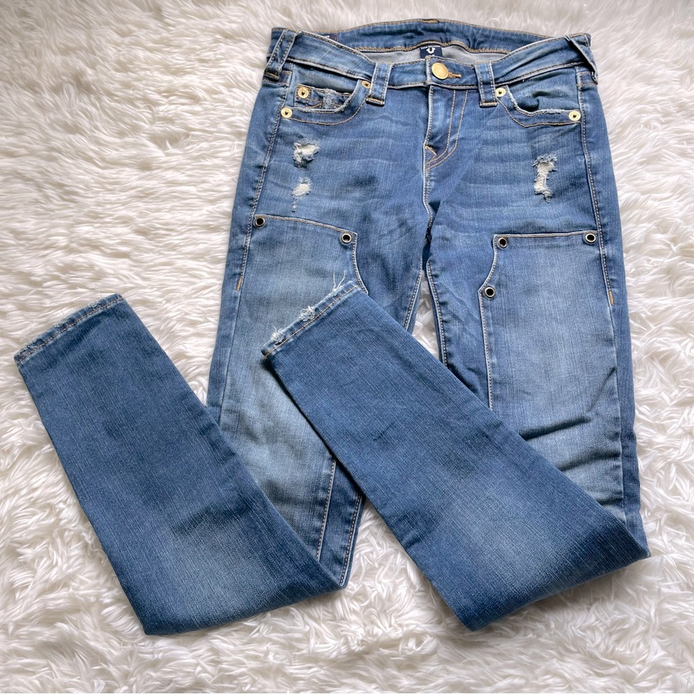 True Religion Halle Distressed Jeans 27